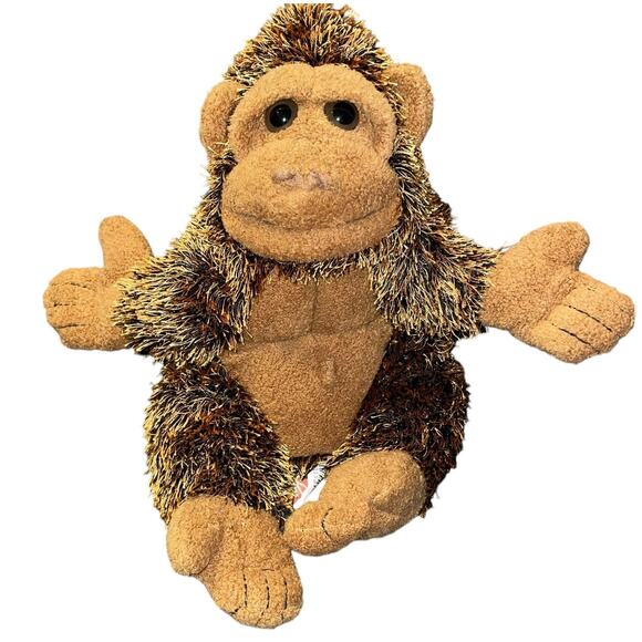 Folkmanis 8" Puppet Plush Gorilla Ape Hand Stuffed Animal Pretend Educational - Picture 3 of 10